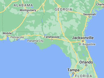Map showing location of Tallahassee (30.43826, -84.28073)