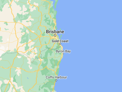 Map showing location of Tallebudgera (-28.15, 153.43333)