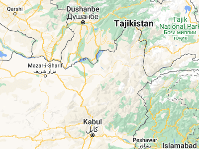 Map showing location of Taloqan (36.73605, 69.53451)