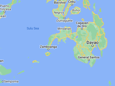 Map showing location of Talusan (7.42667, 122.81028)