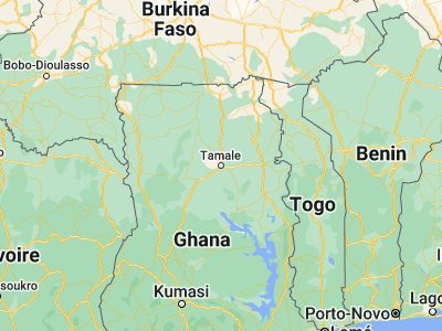 Map showing location of Tamale (9.40078, -0.8393)