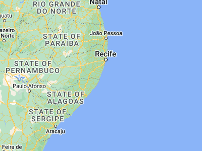 Map showing location of Tamandaré (-8.75632, -35.09995)