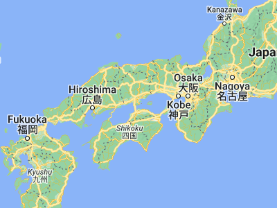 Map showing location of Tamano (34.48333, 133.95)