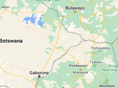 Map showing location of Tamasane (-22.4184, 27.40127)