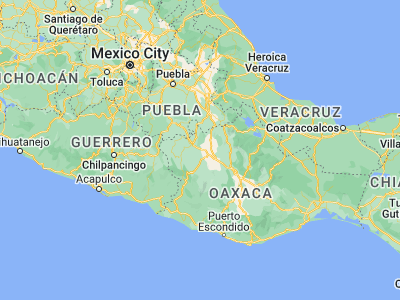 Map showing location of Tamazulapan del Progreso (17.67694, -97.57251)
