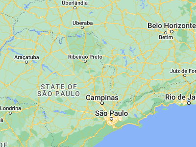 Map showing location of Tambaú (-21.705, -47.27444)