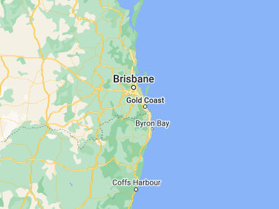 Map showing location of Tamborine Mountain (-27.96954, 153.19937)