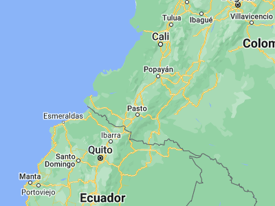 Map showing location of Taminango (1.57491, -77.28666)