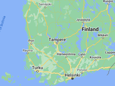 Map showing location of Tampere (61.49911, 23.78712)