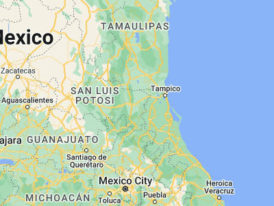 Map showing location of Tamuín (21.98333, -98.75)