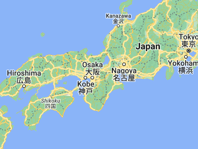 Map showing location of Tanabe (34.81667, 135.76667)