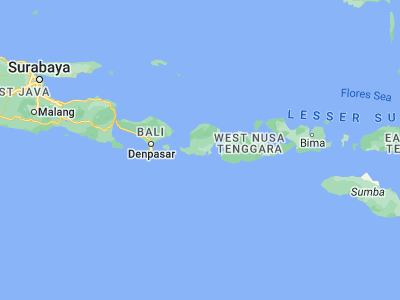 Map showing location of Tanakawu Dua (-8.7741, 116.2678)