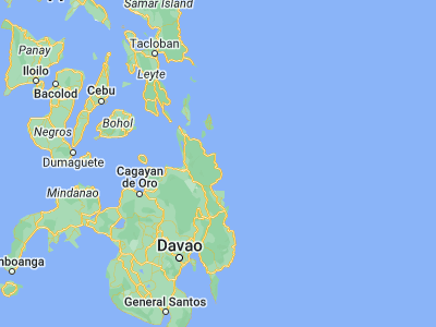 Map showing location of Tandag (9.07833, 126.19861)