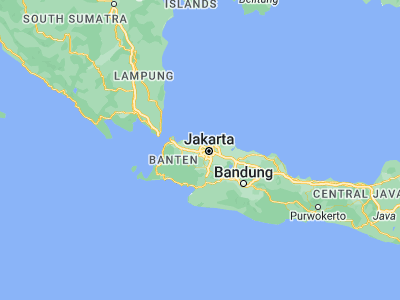 Map showing location of Tangerang (-6.17806, 106.63)