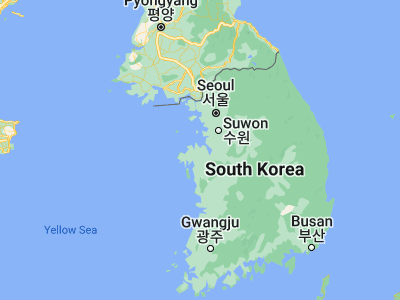Map showing location of Tangjin (36.89444, 126.62972)