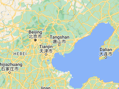 Map showing location of Tangshan (39.63333, 118.18333)