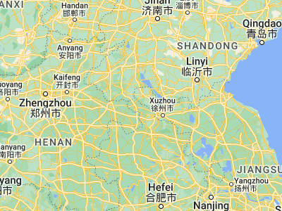 Map showing location of Tangzhai (34.43278, 116.59111)