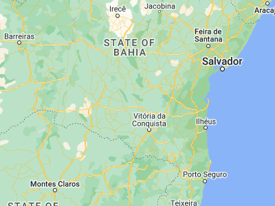 Map showing location of Tanhaçu (-14.02139, -41.24806)