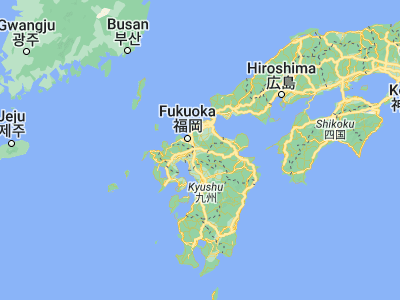 Map showing location of Tanushimaru (33.35, 130.68333)