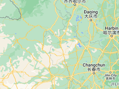 Map showing location of Taonan (45.33333, 122.78333)