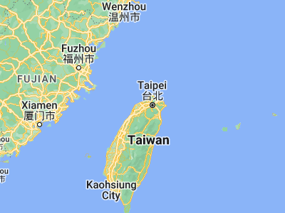 Map showing location of Taoyuan City (24.99368, 121.29696)