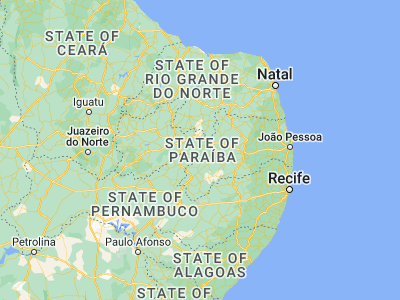 Map showing location of Taperoá (-7.2075, -36.82667)