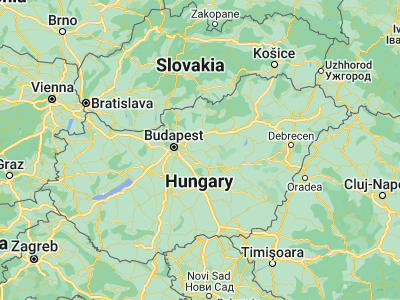 Map showing location of Tápiószecső (47.45, 19.60923)