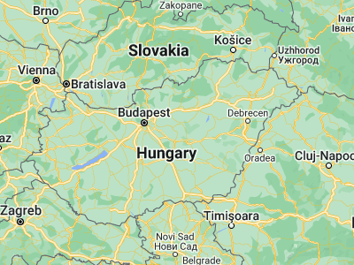 Map showing location of Tápiószele (47.33609, 19.87724)