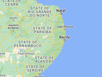 Map showing location of Taquaritinga do Norte (-7.90306, -36.04417)