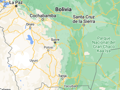 Map showing location of Tarabuco (-19.18168, -64.91517)