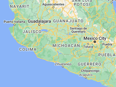 Map showing location of Taretán (19.33263, -101.91833)