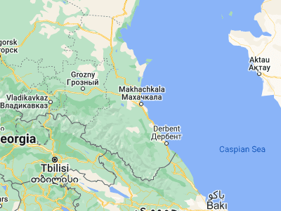 Map showing location of Tarki (42.94423, 47.49527)