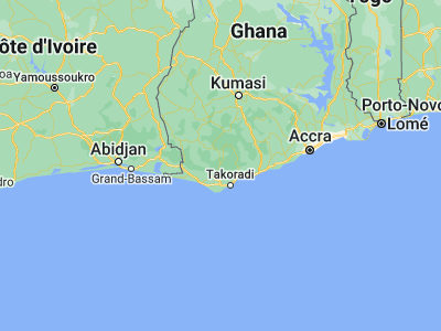 Map showing location of Tarkwa (5.30644, -1.98474)