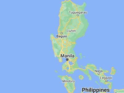 Map showing location of Tarlac (15.48945, 120.59193)