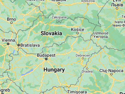 Map showing location of Tarnalelesz (48.05, 20.18333)