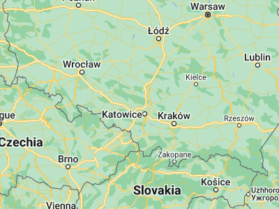 Map showing location of Tarnowskie Góry (50.44548, 18.86147)