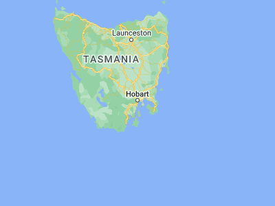 Map showing location of Taroona (-42.95, 147.33333)