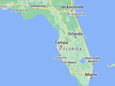 Map showing location of Tarpon Springs (28.14612, -82.75677)