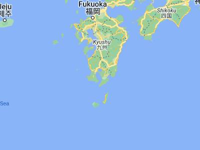 Map showing location of Tarumizu (31.48333, 130.7)