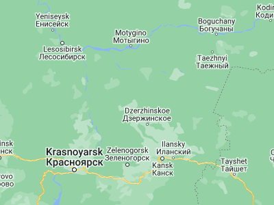 Map showing location of Taseyevo (57.21457, 94.89393)