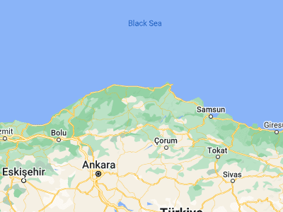 Map showing location of Taşköprü (41.5098, 34.21414)