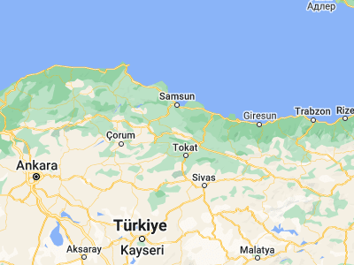 Map showing location of Taşova (40.75972, 36.3225)