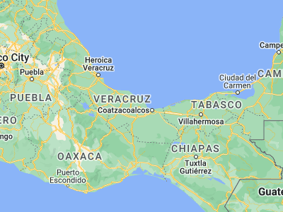 Map showing location of Tatahuicapan (18.24539, -94.76066)
