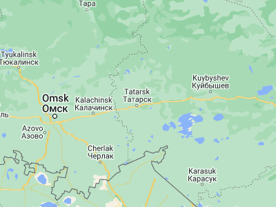 Map showing location of Tatarsk (55.21904, 75.98284)