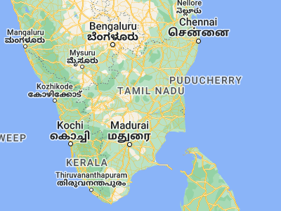 Map showing location of Tāttayyangārpettai (11.13333, 78.45)