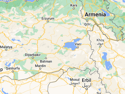 Map showing location of Tatvan (38.50667, 42.28167)