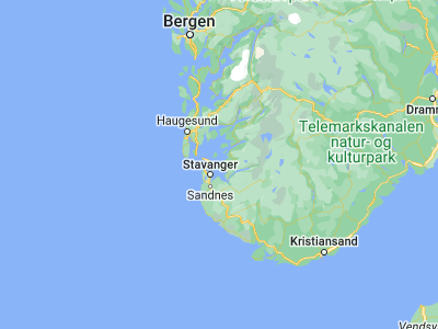 Map showing location of Tau (59.06667, 5.9)