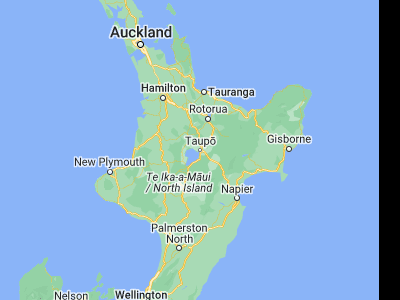 Map showing location of Taupo (-38.68333, 176.08333)