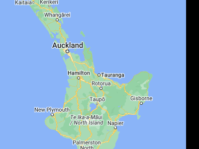 Map showing location of Tauranga (-37.68611, 176.16667)