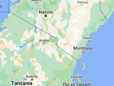 Map showing location of Taveta (-3.39879, 37.68336)